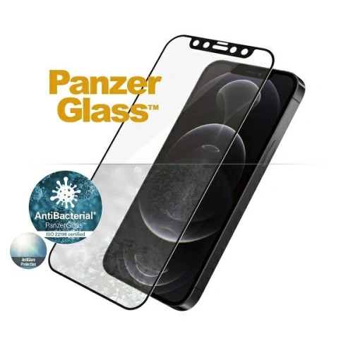 Kup Szkło hartowane PanzerGlass E2E Anti-Glare Apple iPhone 12/12 Pro Case Friendly AntiBacterial Microfracture czarny/black - PZG141 - {ean13} - Sklep Home Screen