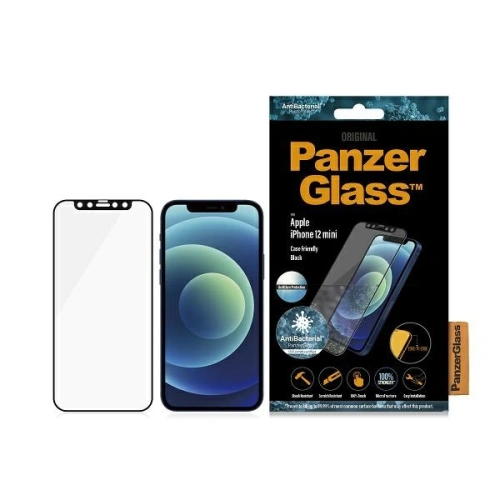 Kup Sticlă securizată PanzerGlass E2E Anti-Glare Apple iPhone 12 mini Compatibil cu Carcasa AntiBacterian Anti-Glare negru/black - PZG142 - {ean13} - Sklep Home Screen
