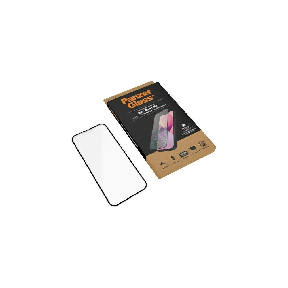 Szkło hartowane PanzerGlass E2E Anti-Glare Apple iPhone 13 mini Case Friendly AntiBacterial MicroFracture czarny/black Pro2753