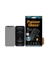 PanzerGlass Apple Gehärtetes Glas E2E Microfracture iPhone 12/12 Pro Case Friendly CamSlider Datenschutz Antibakteriell schwarz/schwarz