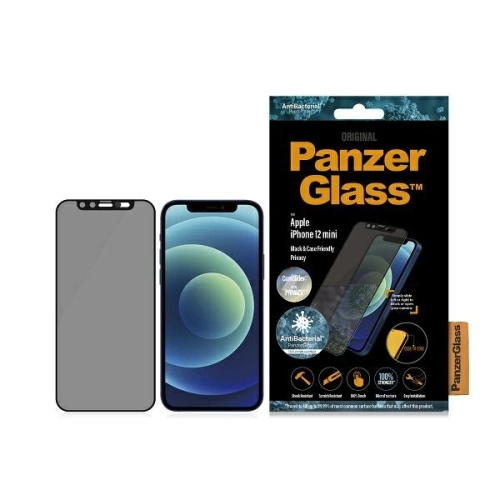 Kup PanzerGlass Apple Gehärtetes Glas E2E Microfracture iPhone 12 mini Case Friendly CamSlider Datenschutz Antibakteriell schwarz/schwarz - PZG152 - {ean13} - Sklep Home Screen