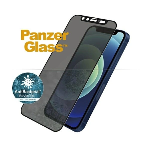 Kup PanzerGlass Apple Gehärtetes Glas E2E Microfracture iPhone 12 mini Case Friendly CamSlider Datenschutz Antibakteriell schwarz/schwarz - PZG152 - {ean13} - Sklep Home Screen