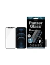 PanzerGlass Apple Gehärtetes Glas E2E Microfracture iPhone 12 Pro Max CamSlider Swarovsky Case Friendly AntiBacterial schwarz/schwarz