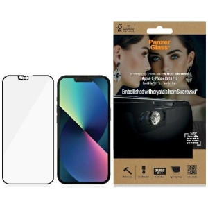 Kup Szkło hartowane PanzerGlass E2E Microfracture Apple iPhone 16e / 14 / 13 / 13 Pro CamSlider Swarovsky Case Friendly AntiBacterial czarny/black 2751 - PZG157 - {ean13} - Sklep Home Screen