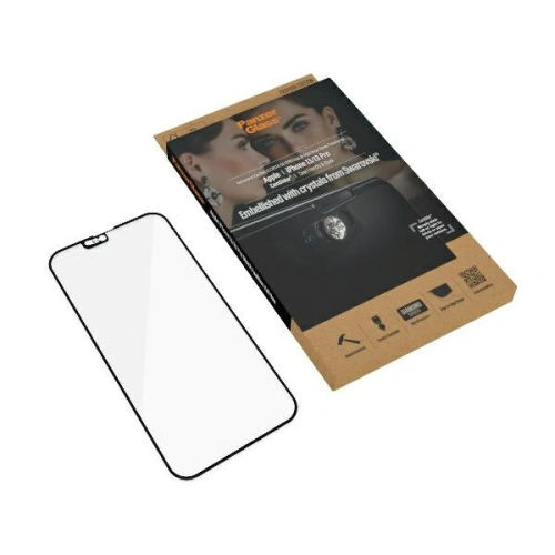 Kup Edzett üveg PanzerGlass E2E Mikrotörés Apple iPhone 16e / 14 / 13 / 13 Pro CamSlider Swarovsky Case Friendly Antibakteriális fekete/black 2751 - PZG157 - {ean13} - Sklep Home Screen