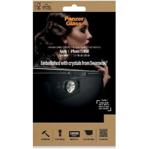 Kup PanzerGlass Apple Gehärtetes Glas E2E Microfracture iPhone 13 mini CamSlider Swarovsky Case Friendly AntiBacterial schwarz/schwarz 2750 - PZG161 - {ean13} - Sklep Home Screen
