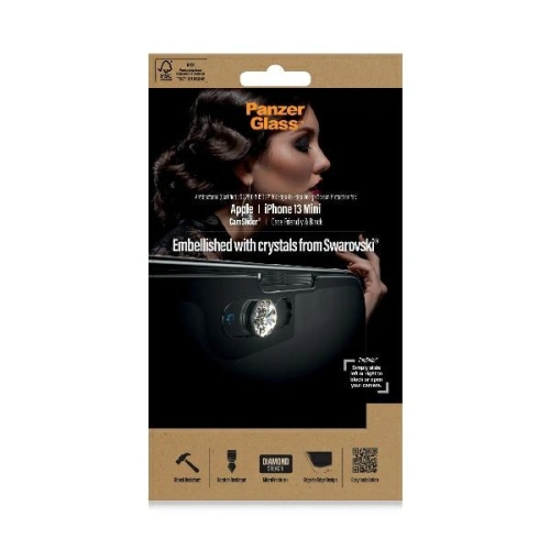 Kup PanzerGlass Apple Gehärtetes Glas E2E Microfracture iPhone 13 mini CamSlider Swarovsky Case Friendly AntiBacterial schwarz/schwarz 2750 - PZG161 - {ean13} - Sklep Home Screen