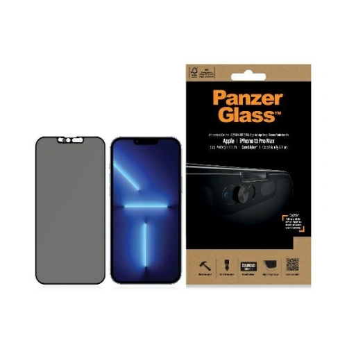 Kup Sticlă securizată PanzerGlass E2E Microfracture Apple iPhone 13 Pro Max Case Friendly CamSlider Privacy Antibacterial negru/black P2749 - PZG166 - {ean13} - Sklep Home Screen