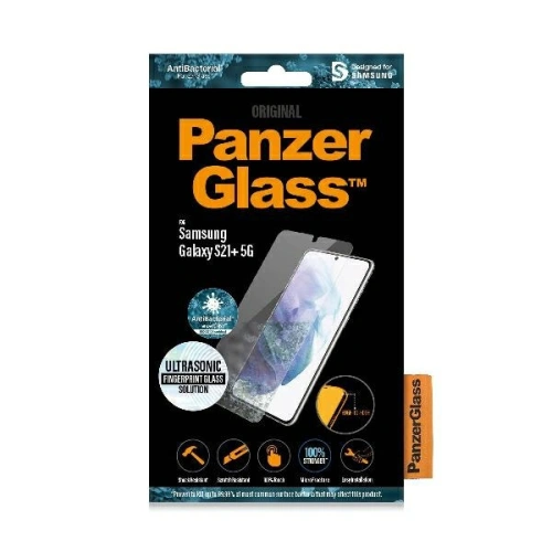 Buy PanzerGlass E2E Microfracture Samsung Galaxy S21+ Plus Case Friendly Finger Print AntiBacterial black - PZG173 - {ean13} - Home Screen Store Europe