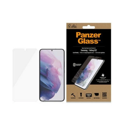 Kup Sklo tvrzené PanzerGlass E2E Microfracture Samsung Galaxy S22 Case Friendly AntiBacterial černý/black 7293 - PZG176 - {ean13} - Sklep Home Screen