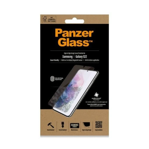 Buy PanzerGlass E2E Microfracture Samsung Galaxy S22 Case Friendly AntiBacterial black 7293 - PZG176 - {ean13} - Home Screen Store Europe