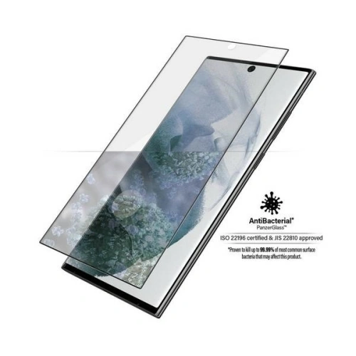 Kup Szkło hartowane PanzerGlass E2E Microfracture Samsung Galaxy S22 Ultra Case Friendly AntiBacterial czarny/black 7295 - PZG177 - {ean13} - Sklep Home Screen