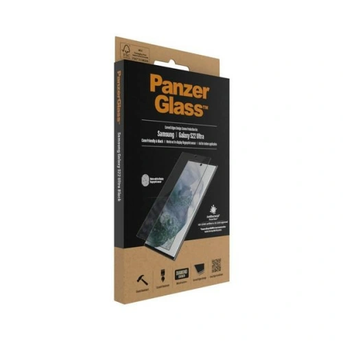 Kup Szkło hartowane PanzerGlass E2E Microfracture Samsung Galaxy S22 Ultra Case Friendly AntiBacterial czarny/black 7295 - PZG177 - {ean13} - Sklep Home Screen