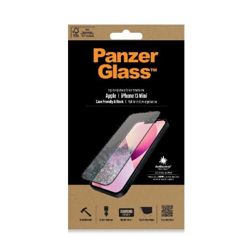 Kup PanzerGlass Apple Privacy Glass E2E Privacy iPhone 13 mini Case Friendly Microfracture AntiBacterial schwarz/schwarz ProP2744 - PZG179 - {ean13} - Sklep Home Screen