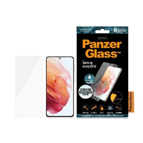 Kup Szkło hartowane PanzerGlass E2E Pro Microfracture Samsung Galaxy S21 Case Friendly Finger Print AntiBacterial czarny/black - PZG182 - {ean13} - Sklep Home Screen