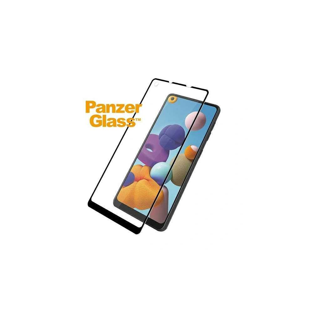 Szkło hartowane PanzerGlass E2E Regular Samsung Galaxy A21 Case Friendly czarny/black