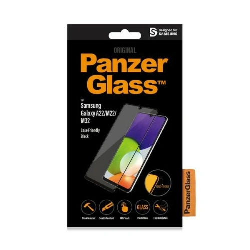 Kup Sticlă securizată PanzerGlass E2E Regular Samsung Galaxy A22 4G/M22/M32 Case Friendly negru/black 7278 - PZG186 - {ean13} - Sklep Home Screen