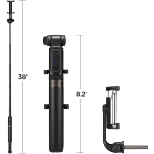 Spigen S540W Wireless Selfie Stick Tripod Black