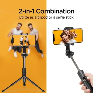 Spigen S540W Wireless Selfie Stick Tripod Black