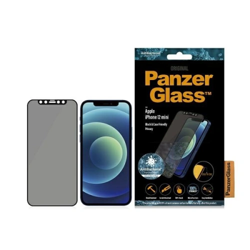 Kup PanzerGlass Apple Gehärtetes Glas E2E Super+ iPhone 12 mini Case Friendly AntiBacterial Microfracture Datenschutz schwarz/schwarz - PZG215 - {ean13} - Sklep Home Screen