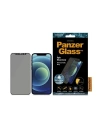 PanzerGlass Apple Gehärtetes Glas E2E Super+ iPhone 12 mini Case Friendly AntiBacterial Microfracture Datenschutz schwarz/schwarz