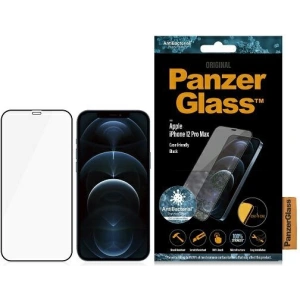 Kup Szkło hartowane PanzerGlass E2E Super+ Apple iPhone 12 Pro Max Case Friendly AntiBacterial Microfracture czarny/black - PZG216 - {ean13} - Sklep Home Screen