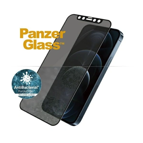 Kup Szkło hartowane PanzerGlass E2E Super+ Apple iPhone 12 Pro Max Case Friendly AntiBacterial Microfracture Privacy czarny/black - PZG217 - {ean13} - Sklep Home Screen
