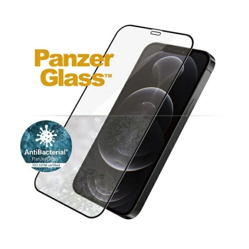 Kup Szkło hartowane PanzerGlass E2E Super+ Apple iPhone 12/12 Pro Case Friendly AntiBacterial MicroFracture czarny/black - PZG218 - {ean13} - Sklep Home Screen