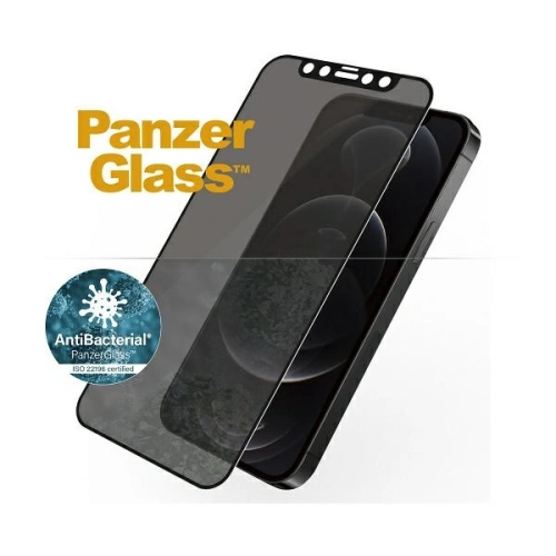 Kup Edzett üveg PanzerGlass E2E Super+ Apple iPhone 12/12 Pro Case Friendly Antibakteriális Mikrorepedéses Privacy fekete/black - PZG219 - {ean13} - Sklep Home Screen