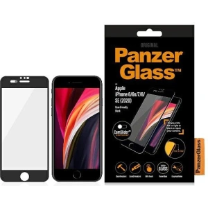 Kup PanzerGlass Apple Gehärtetes Glas E2E Super+ iPhone SE 2022/SE 2020/8/7 Case Friendly CamSlider schwarz/schwarz - PZG220 - {ean13} - Sklep Home Screen