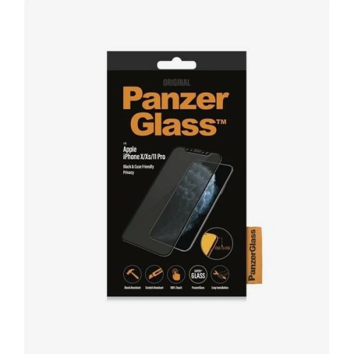 Kup PanzerGlass Apple Gehärtetes Glas E2E Super+ iPhone 11 Pro/XS/X Case Friendly Privacy schwarz/schwarz - PZG223 - {ean13} - Sklep Home Screen