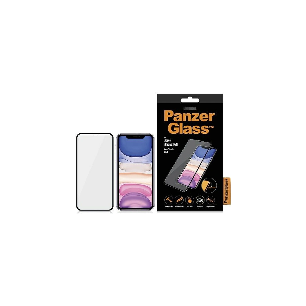 Szkło hartowane PanzerGlass E2E Super+ Apple iPhone 11/XR Case Friendly czarny/black