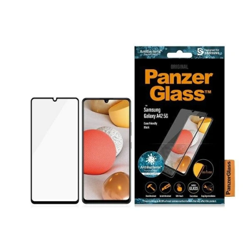 Kup PanzerGlass Samsung Gehärtetes Glas E2E Super+ Galaxy A42 5G Case Friendly AntiBacterial schwarz/schwarz - PZG235 - {ean13} - Sklep Home Screen