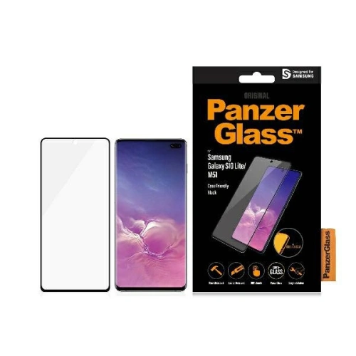 Kup PanzerGlass Samsung Gehärtetes Glas E2E Super+ Galaxy S10 Lite/M51 Case Friendly schwarz/schwarz - PZG237 - {ean13} - Sklep Home Screen