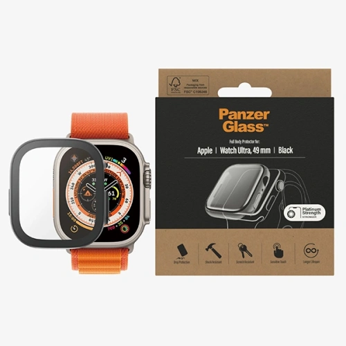 Kup Sticlă securizată PanzerGlass Full Body Apple Watch Ultra 49mm negru/black 3678 - PZG253 - {ean13} - Sklep Home Screen