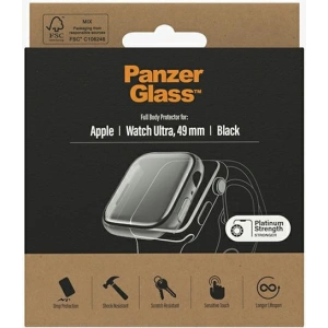 Kup Gehärtetes Glas PanzerGlass Full Body Apple Watch Ultra 49mm schwarz/black 3678 - PZG253 - {ean13} - Sklep Home Screen