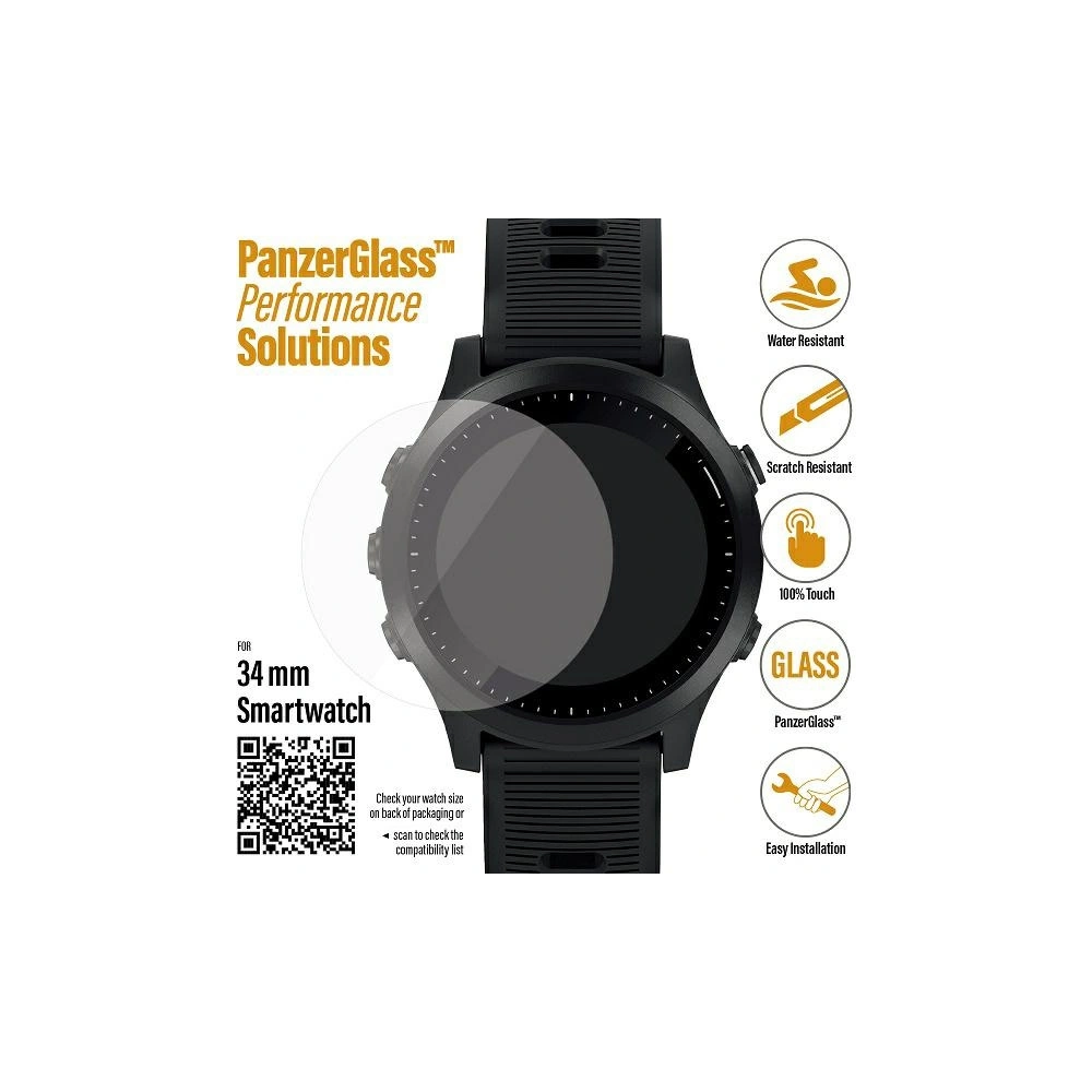Szkło hartowane PanzerGlass Samsung Galaxy Watch 3 34mm Garmin Forerunner 645/645 Music/Fossil Q Venture  Gen 4/Skagen Falster 2