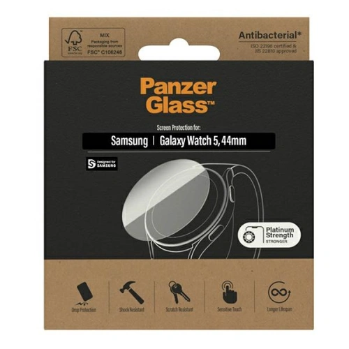 Kup Szkło hartowane PanzerGlass Samsung Galaxy Watch Classic 5 44mm Screen Protection Antibacterial 3675 - PZG267 - {ean13} - Sklep Home Screen