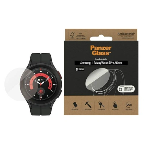 Kup Szkło hartowane PanzerGlass Samsung Galaxy Watch Classic 5 Pro 45mm Screen Protection Antibacterial 3676 - PZG268 - {ean13} - Sklep Home Screen