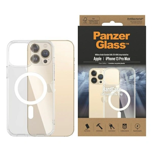 Kup Etui PanzerGlass HardCase Apple iPhone 13 Pro Max MagSafe antibacterian de grad militar transparent 0431 - PZG277 - {ean13} - Sklep Home Screen