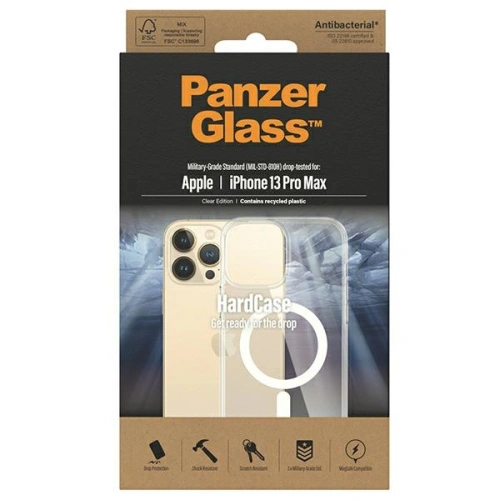 Kup Etui PanzerGlass HardCase Apple iPhone 13 Pro Max MagSafe antibacterian de grad militar transparent 0431 - PZG277 - {ean13} - Sklep Home Screen