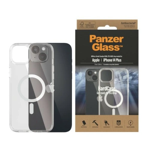 Buy PanzerGlass HardCase Apple iPhone 14 Plus / 15 Plus MagSafe Antibacterial Military grade transparent 0411 - PZG279 - {ean13} - Home Screen Store Europe