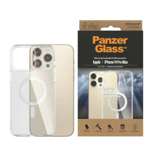 Kup PanzerGlass Apple Tasche HardCase iPhone 14 Pro Max MagSafe Antibakteriell Militärische Qualität transparent 0412 - PZG283 - {ean13} - Sklep Home Screen