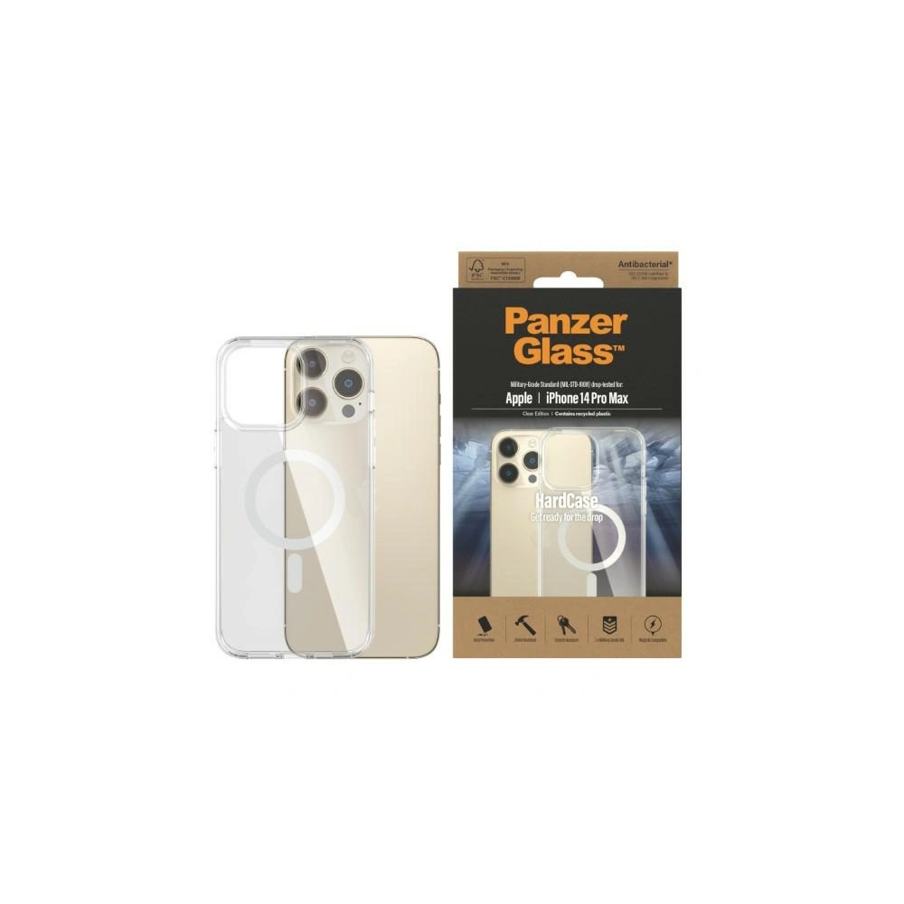 Etui PanzerGlass HardCase Apple iPhone 14 Pro Max MagSafe Antibacterial Military grade transparent 0412