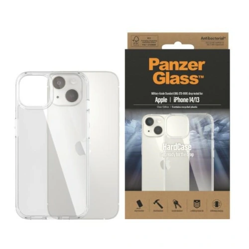 Kup Etui PanzerGlass HardCase Apple iPhone 14/13 Antibacterial de grad militar transparent 0401 - PZG284 - {ean13} - Sklep Home Screen