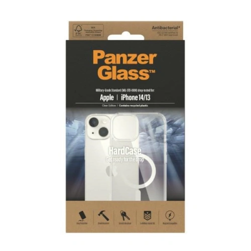 Kup Etui PanzerGlass HardCase Apple iPhone 14/13 MagSafe antibacterian de grad militar transparent 0409 - PZG285 - {ean13} - Sklep Home Screen