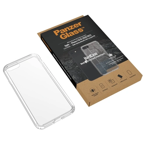 Buy PanzerGlass HardCase Apple iPhone SE 2022/SE 2020/8/7 Antibacterial Military grade Tangerine transparent 0377 - PZG286 - {ean13} - Home Screen Store Europe