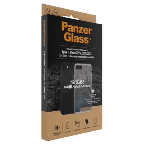 Buy PanzerGlass HardCase Apple iPhone SE 2022/SE 2020/8/7 Antibacterial Military grade Tangerine transparent 0377 - PZG286 - {ean13} - Home Screen Store Europe