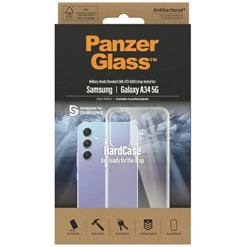 Kup Etui PanzerGlass HardCase Samsung Galaxy A34 5G Antibakteriální vojenské kvality průhledné 0444 - PZG287 - {ean13} - Sklep Home Screen