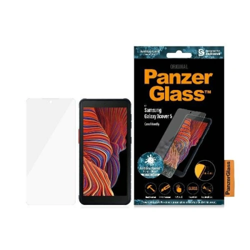 Kup PanzerGlass Samsung Tempered Glass Pro E2E Regular Galaxy Xcover 5 Antibacterial Case Friendly schwarz/schwarz - PZG301 - {ean13} - Sklep Home Screen
